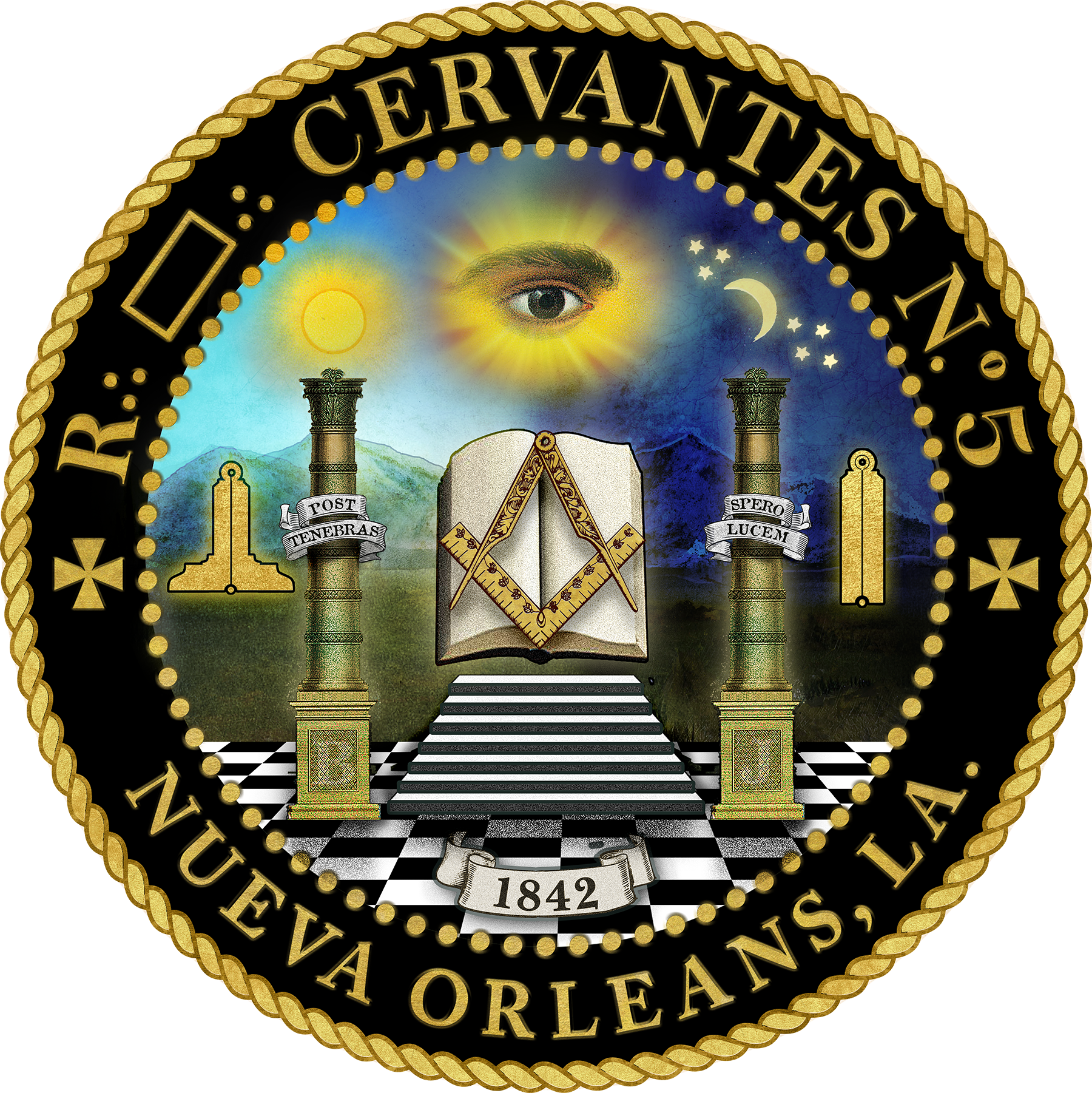 Sello de Logia Cervantes N.° 5